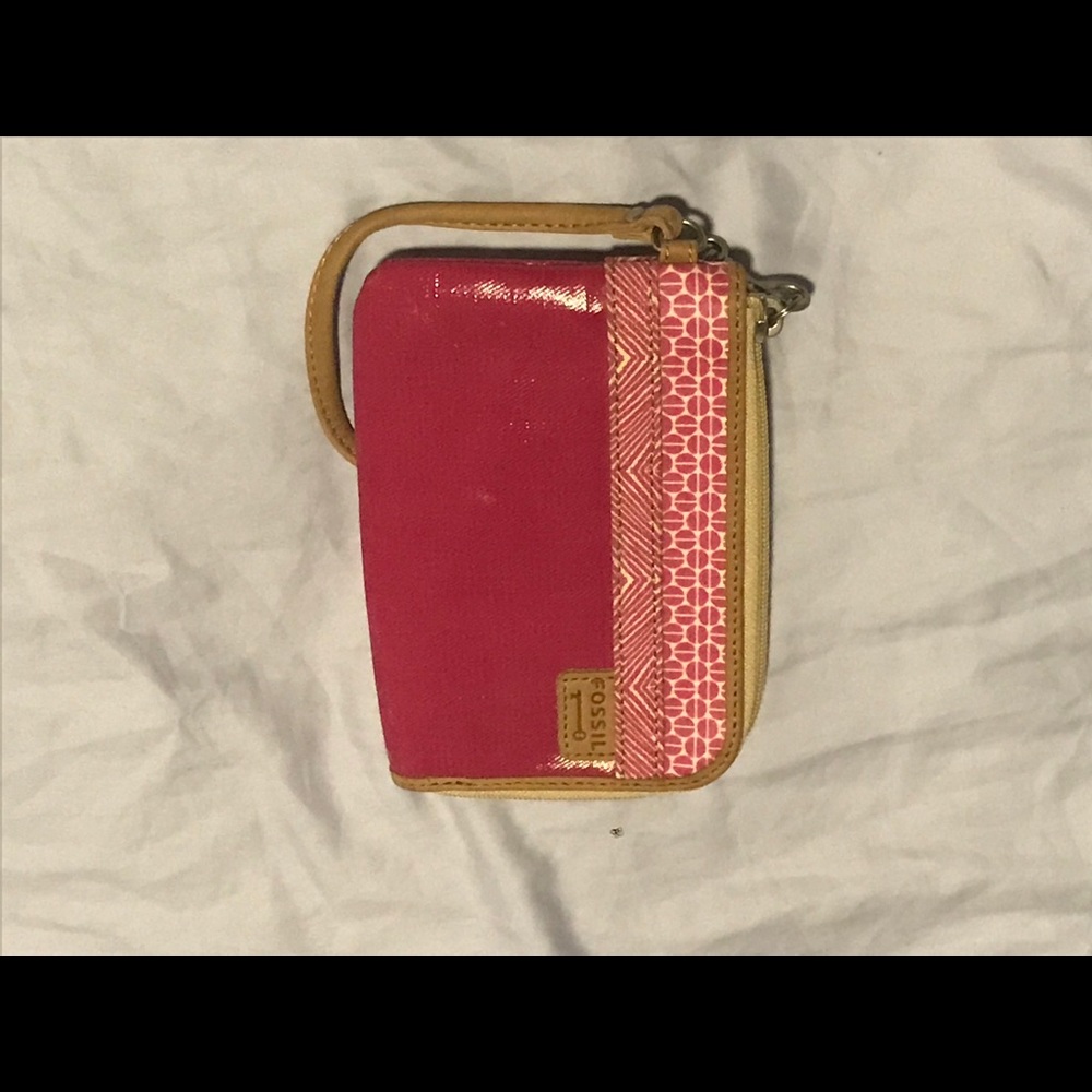 Fossil Red Clutch
